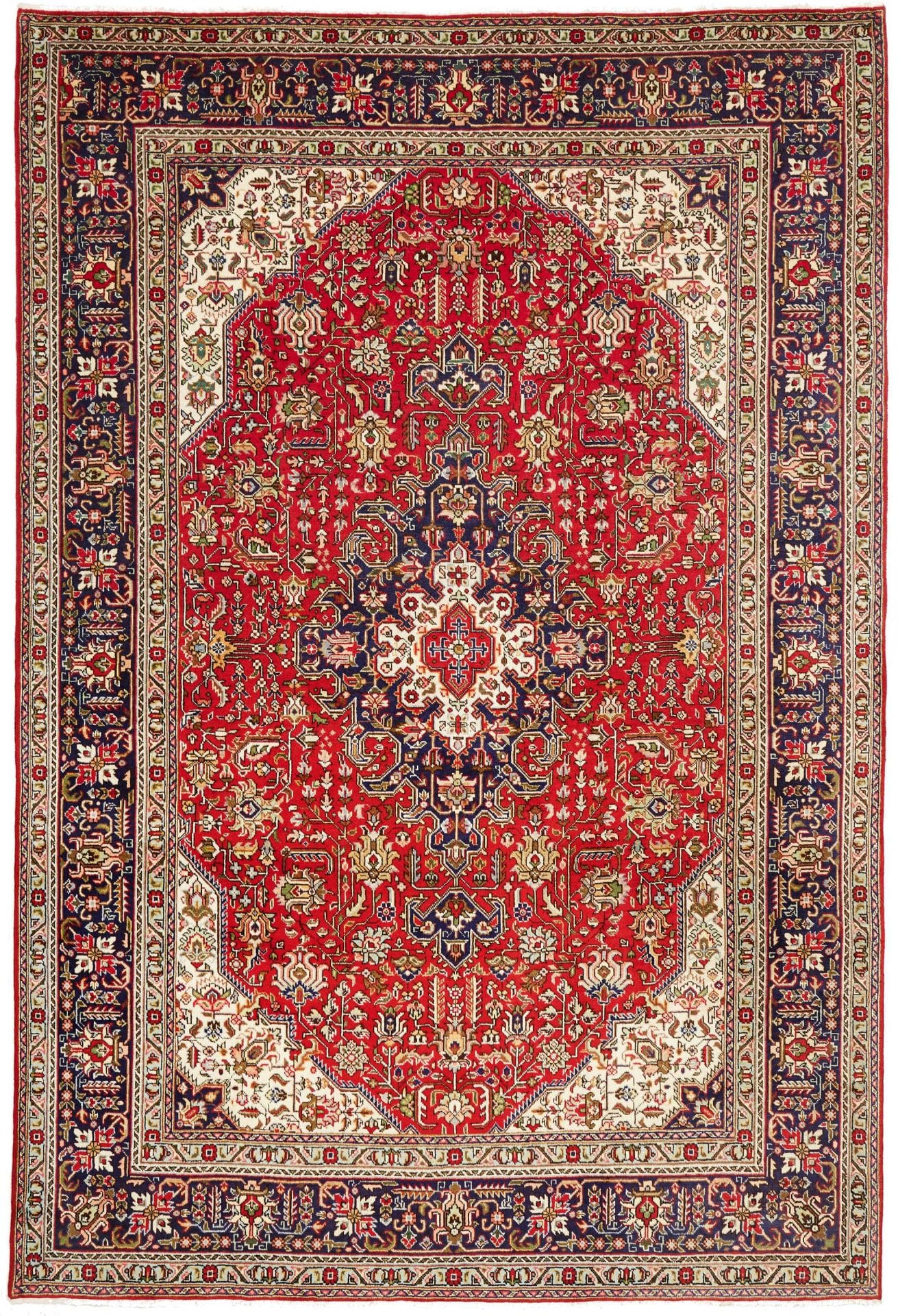 Perserteppich handgeknüpft Täbriz 205 x 301 cm Elegante Musterung