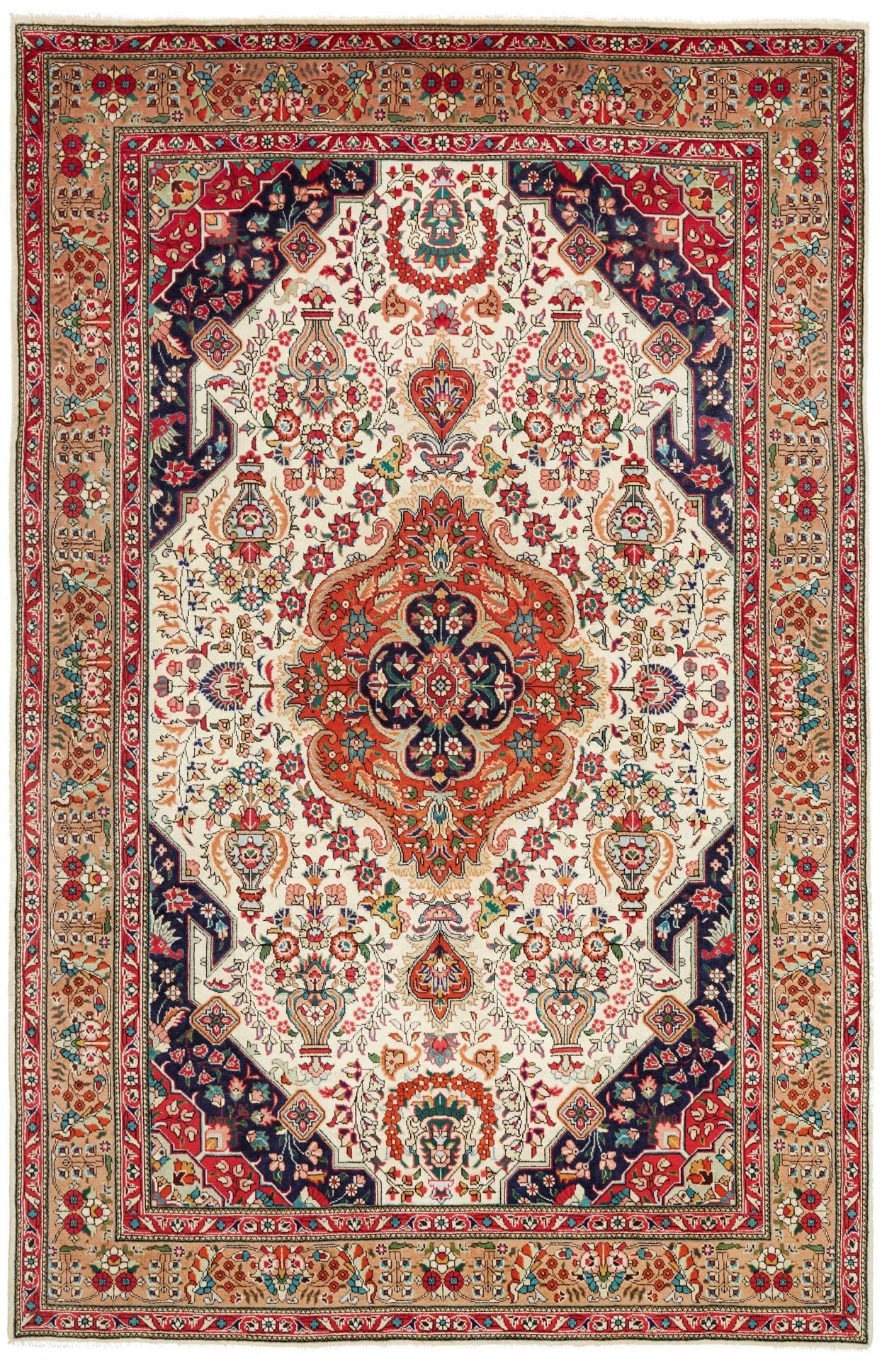 Perserteppich handgeknüpft Täbriz 201 x 304 cm Exquisite Musterung