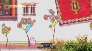 429 - Iran Mashhad Teppich an der Wand