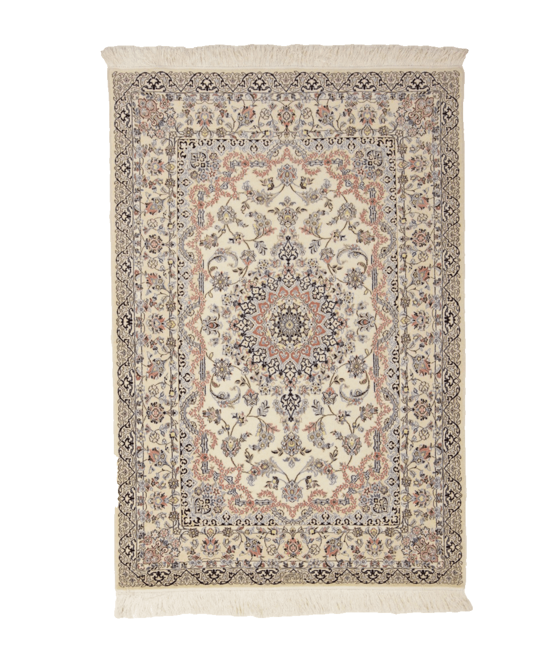 Perserteppich Nain 177 x 120 cm Korkwolle & Seide handgeknüpft edel