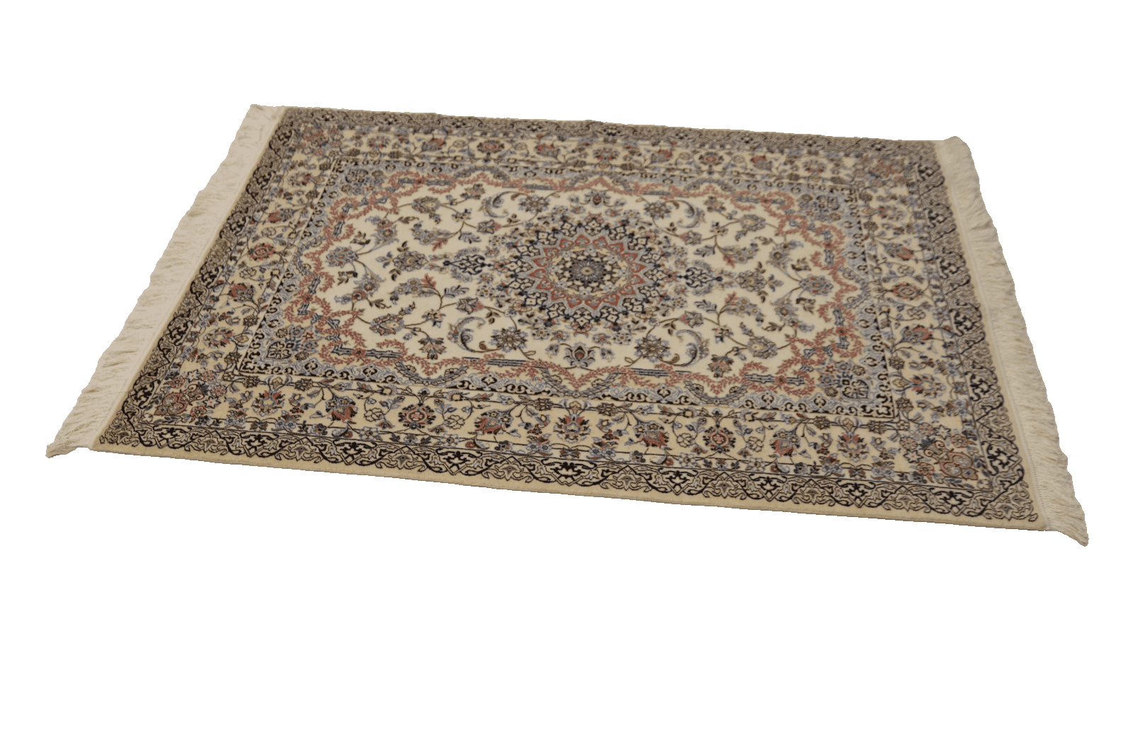 Perserteppich Nain 177 x 120 cm Korkwolle & Seide handgeknüpft edel