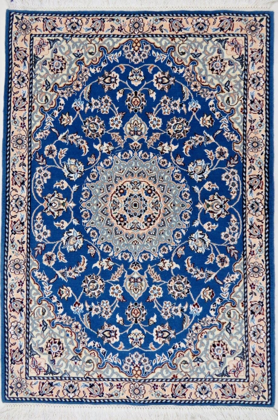 Perserteppich Nain 120 x 83 cm Schurwolle & Seide handgeknüpft neu