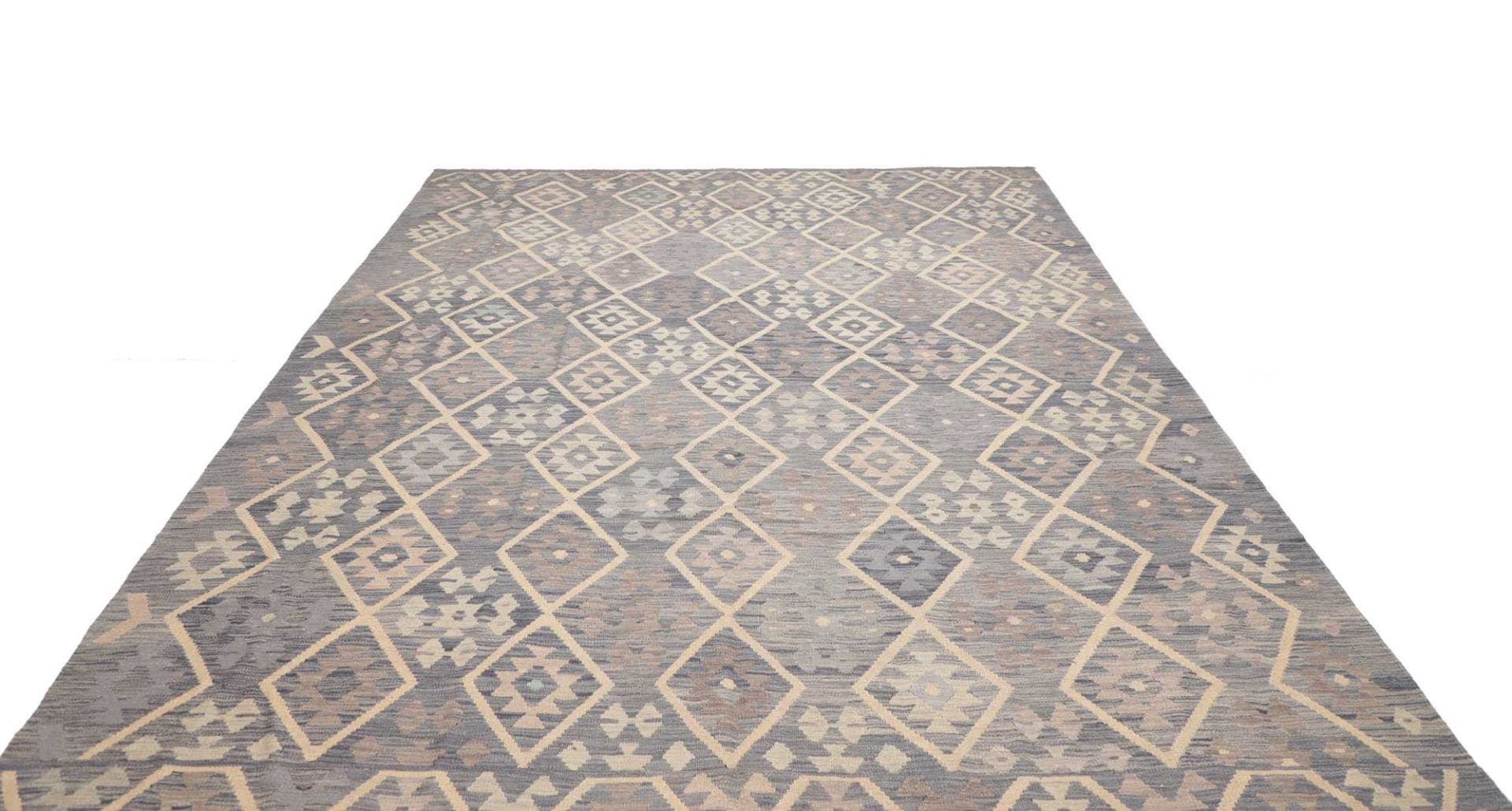 Kelim Teppich 259 x 338 cm Schurwolle handgewebt rustikal