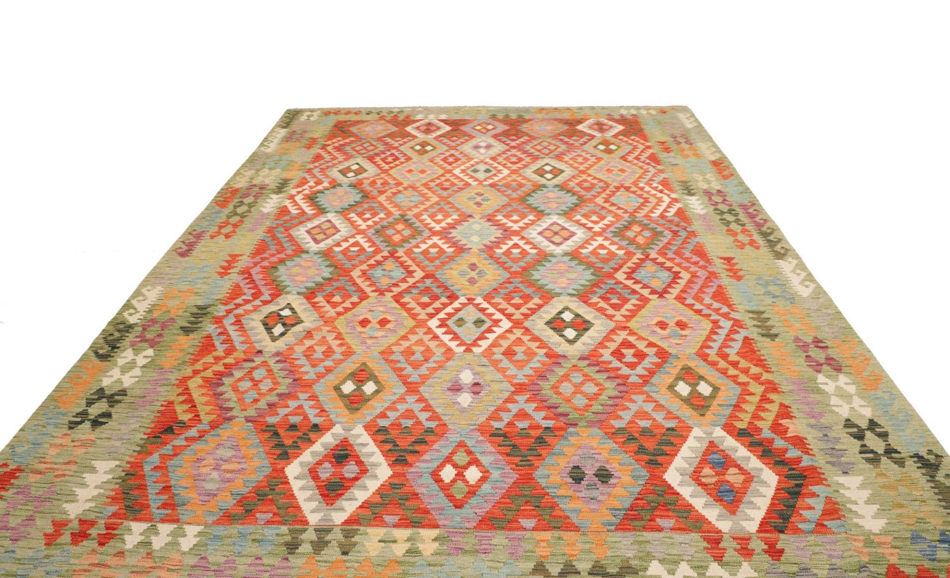 Orientteppich Kelim 273 x 365 cm Schurwolle handgewebt rustikal