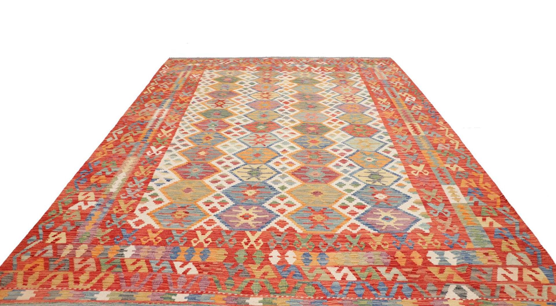 Orientteppich Kelim 272 x 342 cm Schurwolle handgewebt rustikal