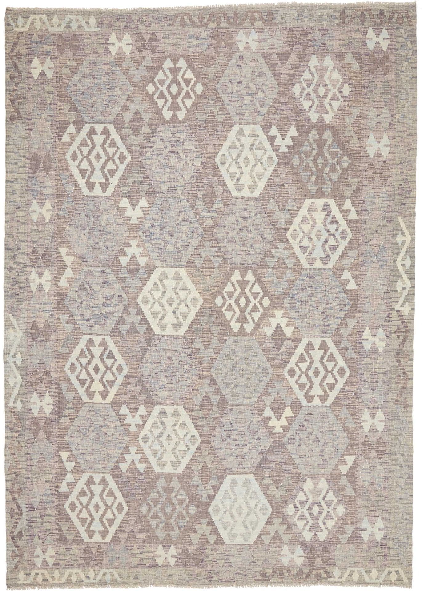 Orientteppich Kelim 207 x 289 cm Schurwolle handgewebt rustikal