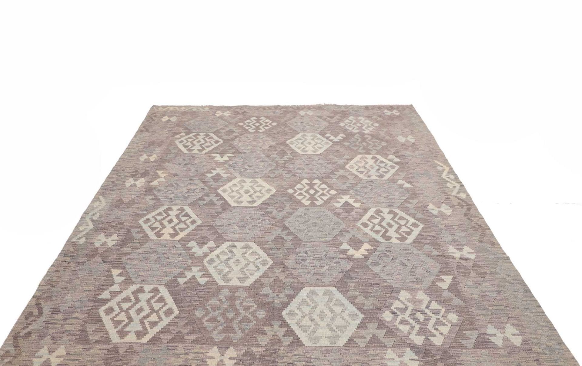 Orientteppich Kelim 207 x 289 cm Schurwolle handgewebt rustikal
