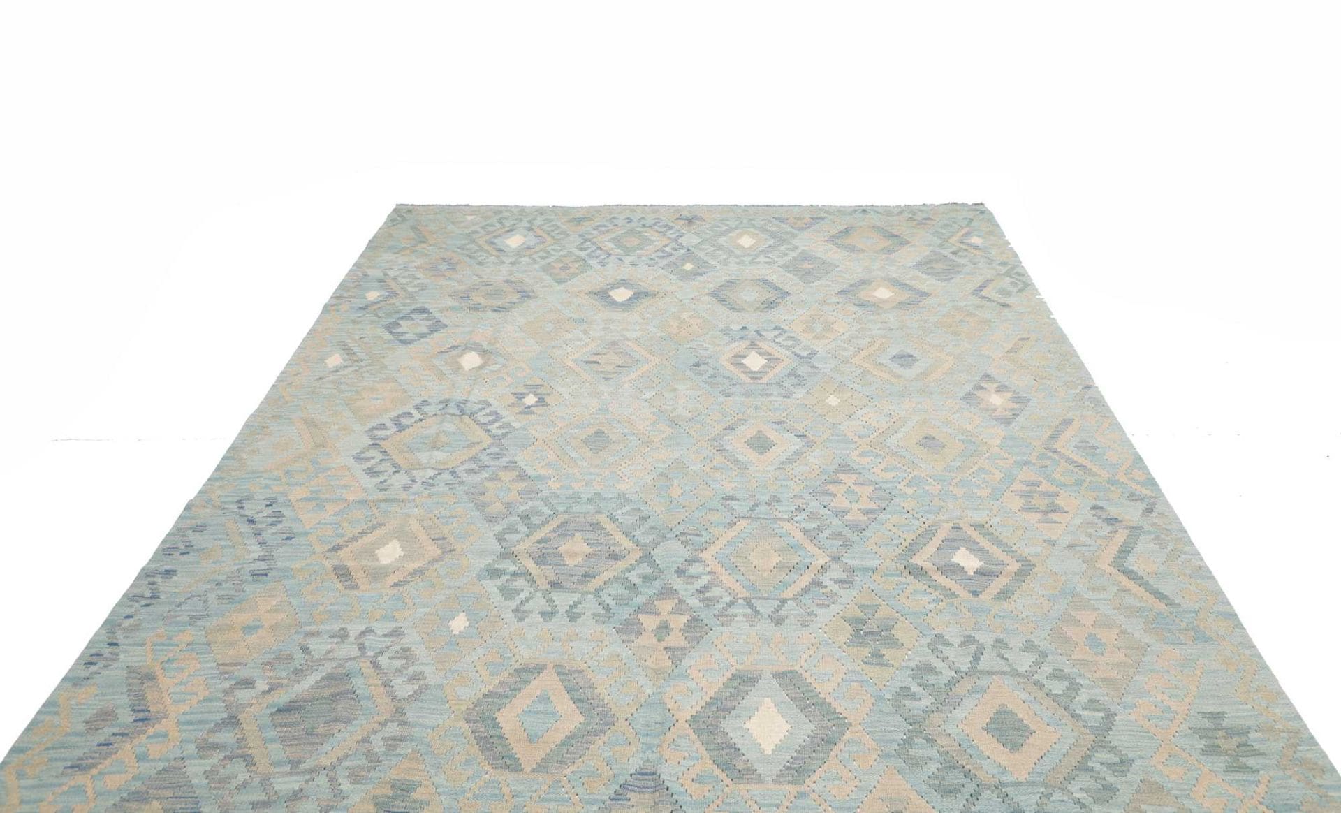 Orientteppich Kelim 218 x 296 cm Schurwolle handgewebt rustikal