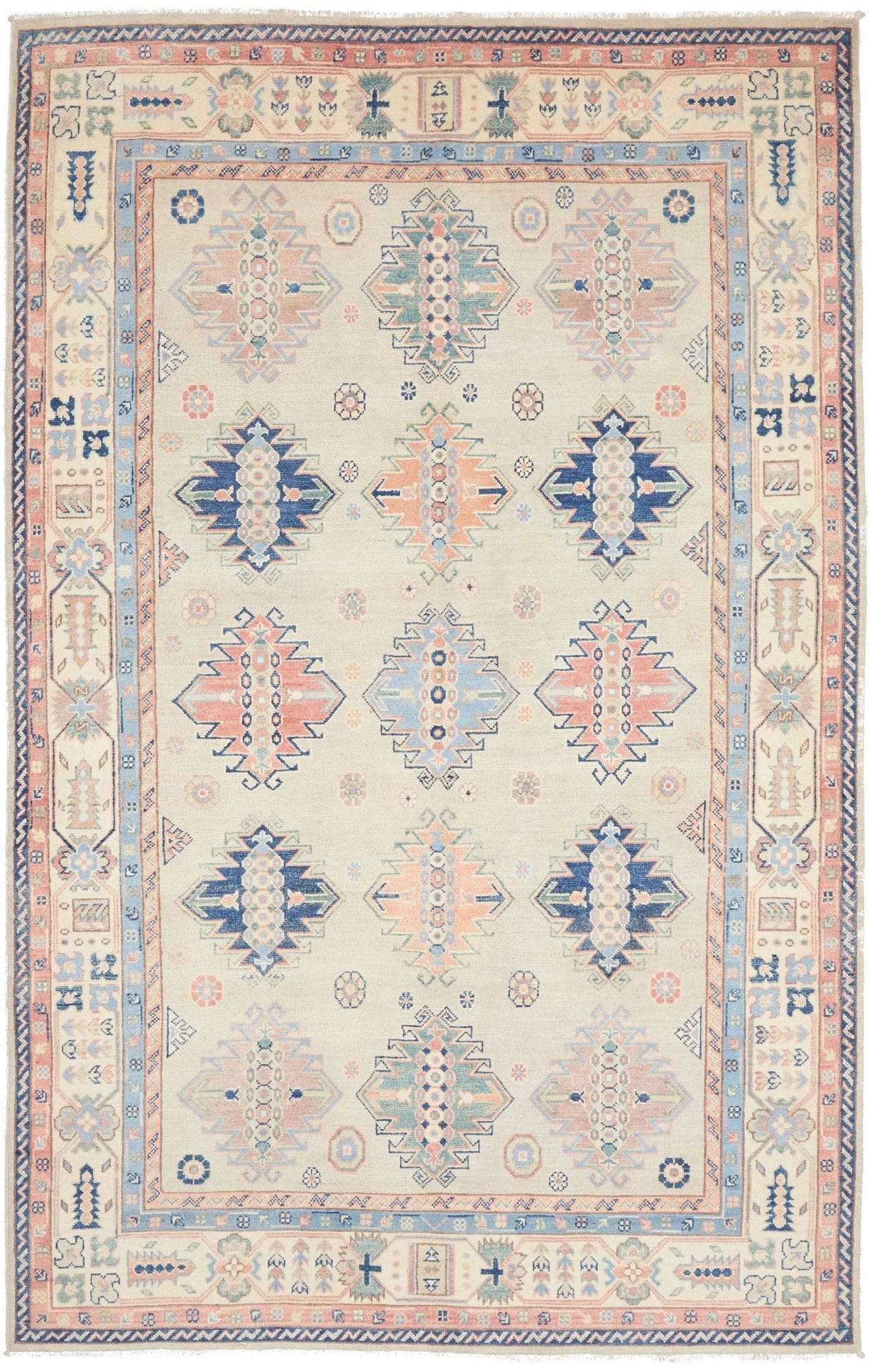 Orientteppich Kazak 178 x 280 cm Schurwolle handgeknüpft bunt