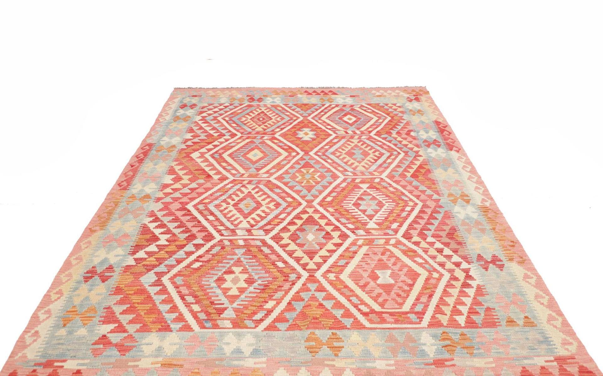 Orientteppich Kelim 199 x 288 cm Schurwolle handgewebt rustikal