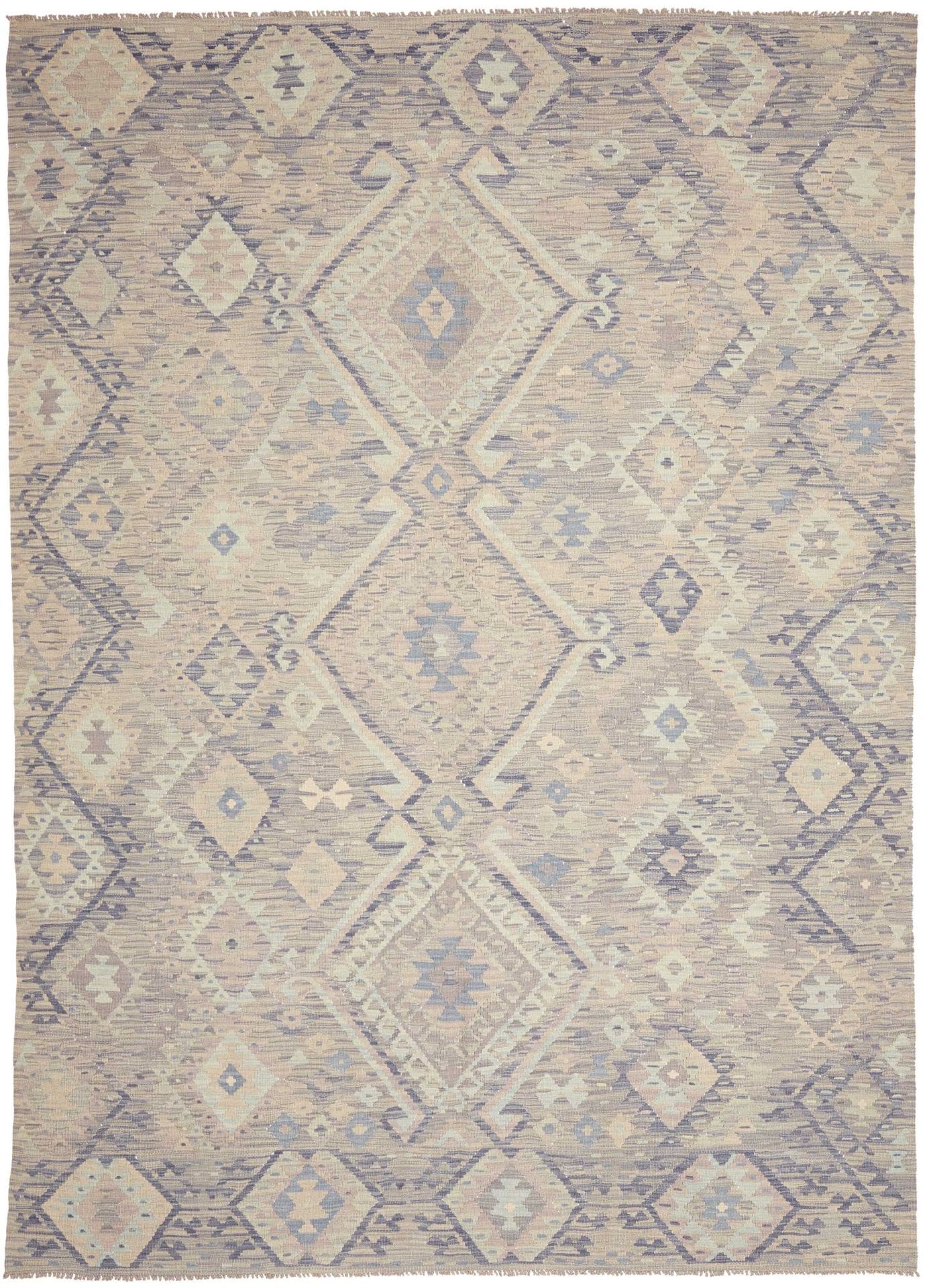 Orientteppich Kelim 212 x 293 cm Schurwolle handgewebt rustikal