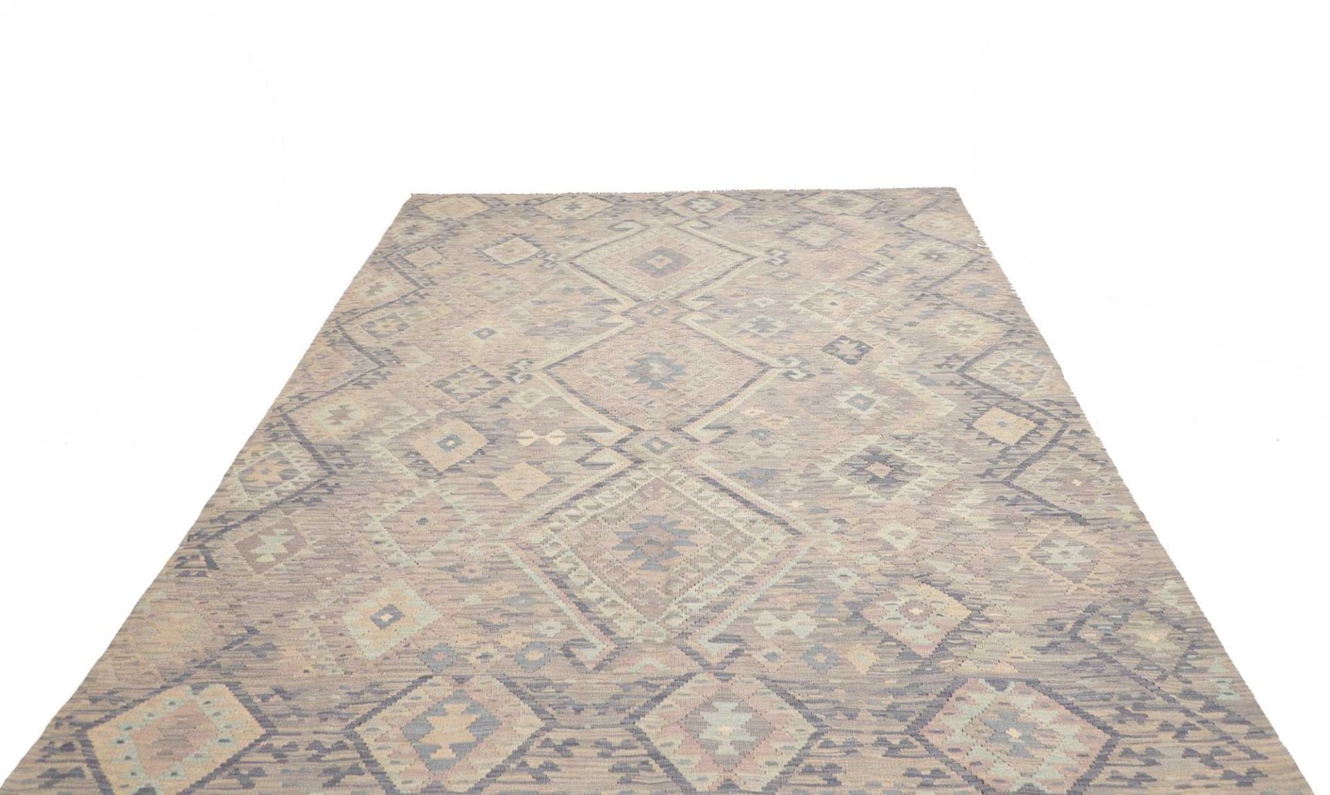 Orientteppich Kelim 212 x 293 cm Schurwolle handgewebt rustikal