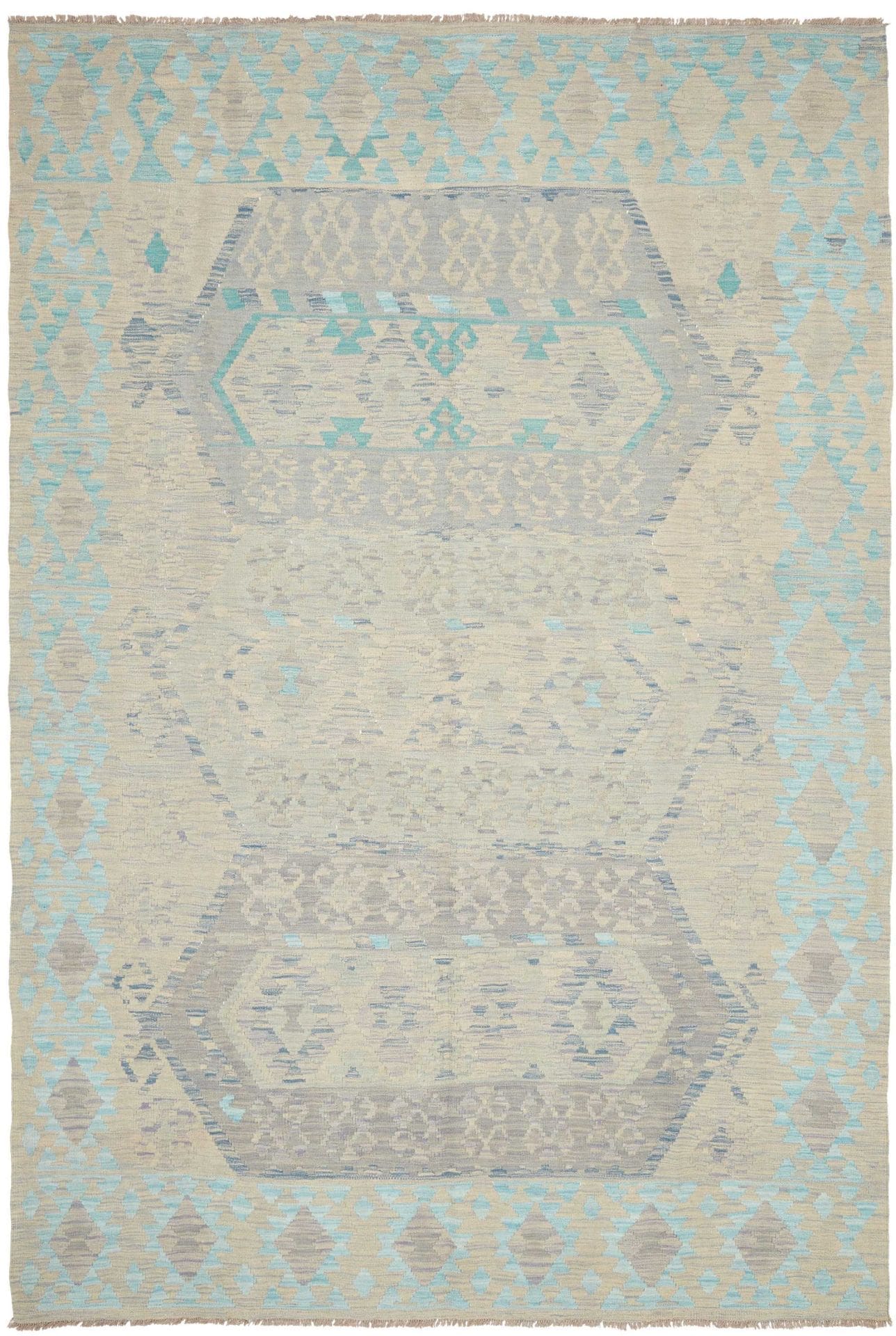 Kelim 199 x 297 cm Schurwolle handgewebt rustikal gemütlich