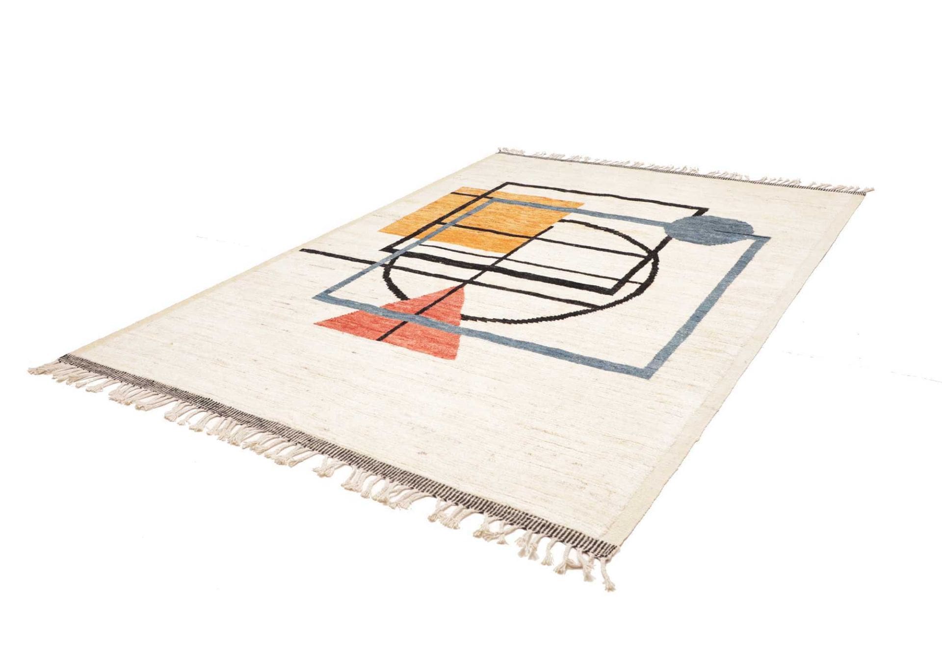 Berber Teppich 209 x 293 cm Schurwolle handgeknüpft weich