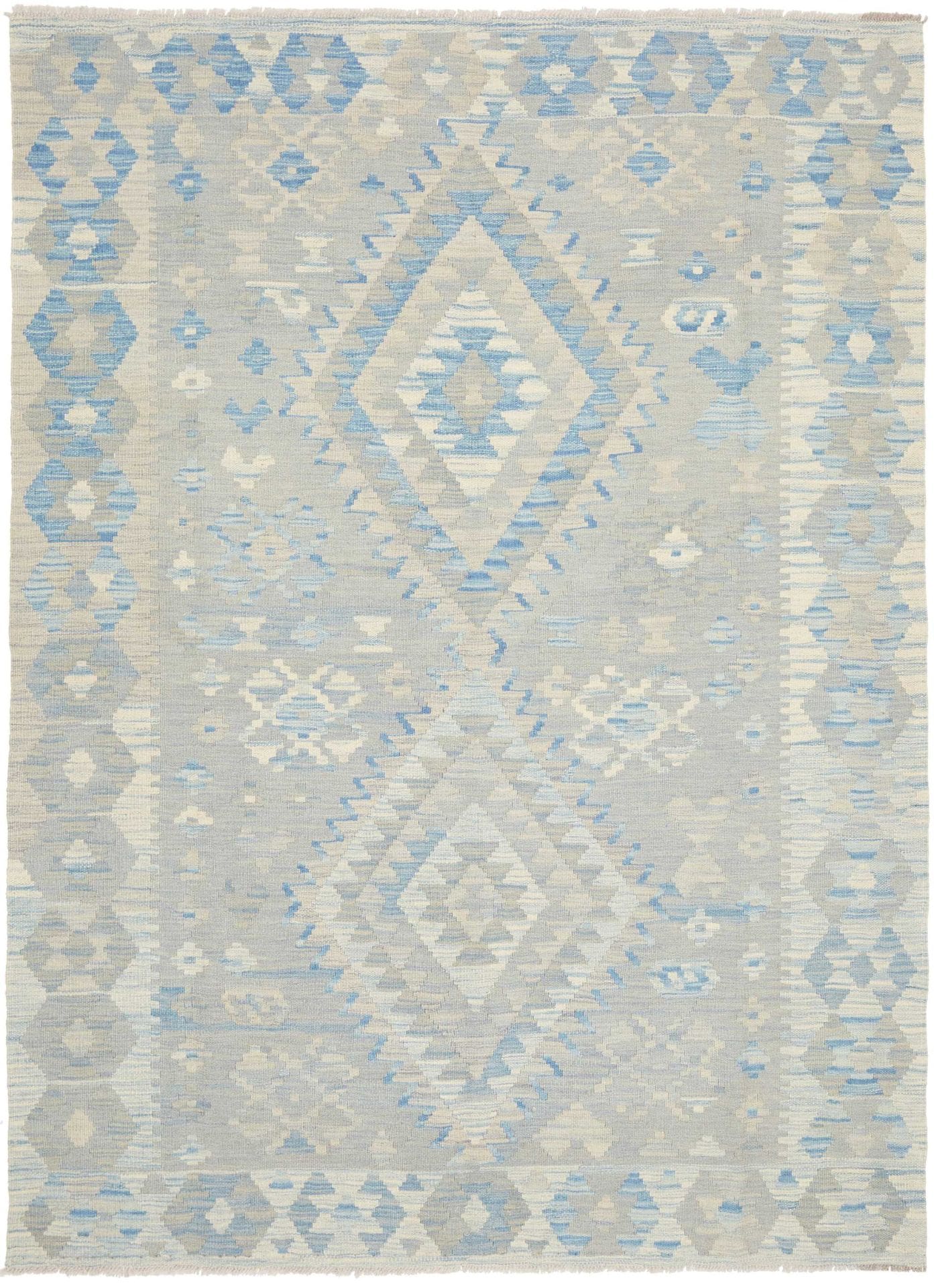 Kelim 154 x 211 cm Schurwolle handgewebt rustikal