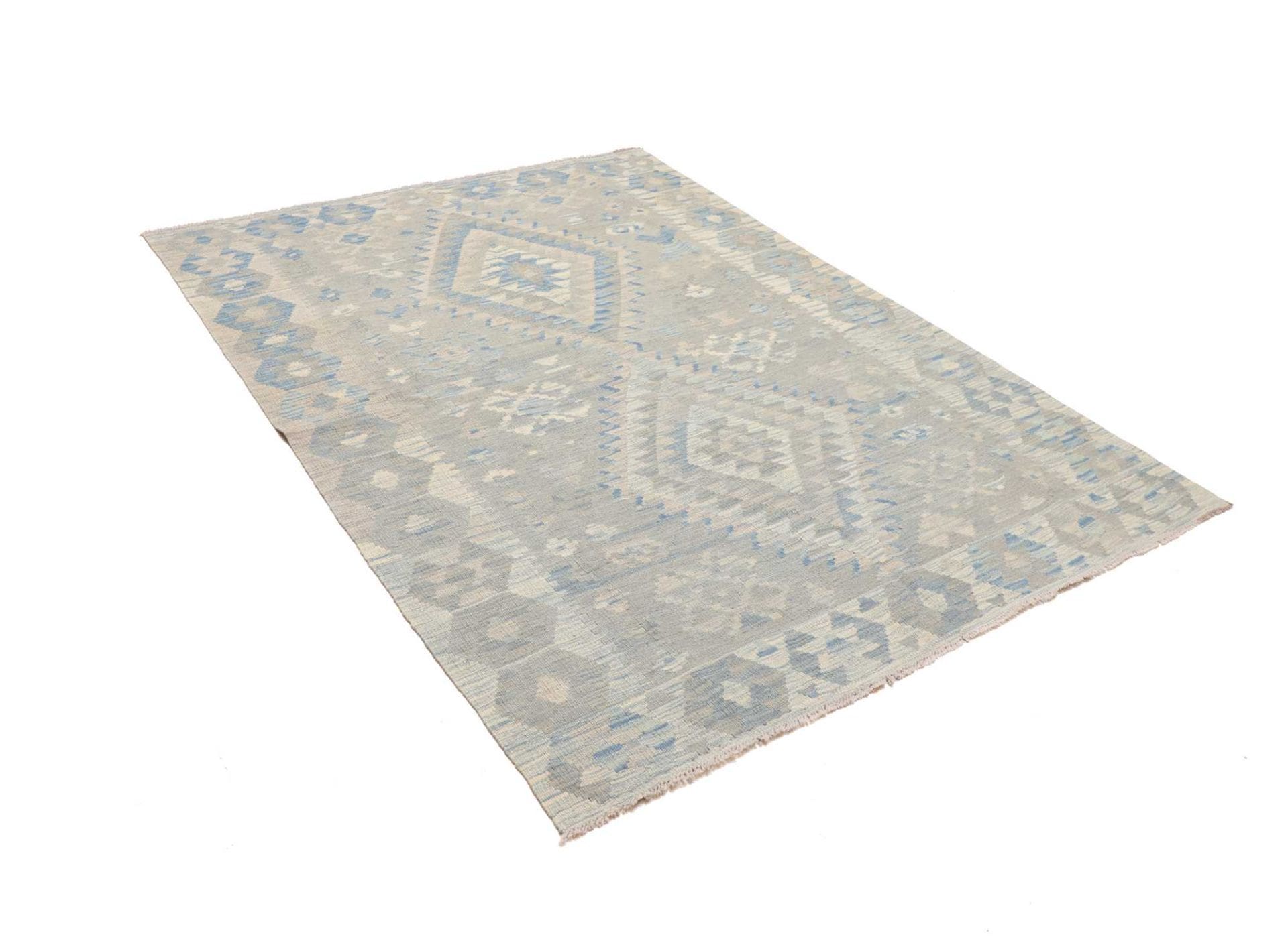 Kelim 154 x 211 cm Schurwolle handgewebt rustikal
