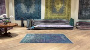 Persische Vintage-Teppiche Blau 24237