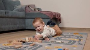 „Kinderteppich Abenteuer 104535 Grau/Senf“