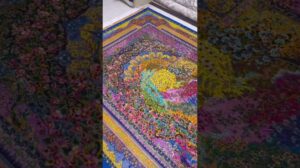 Vollständig reine Seide Teppich aus Qum, spezielle Farben und Muster für den besonderen Geschmack – Vergiss nicht zu liken und zu abonnieren!