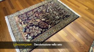 Entfärbung von Seidenfäden im Ghom-Teppich