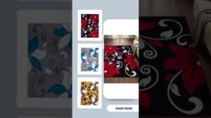 Fügen Sie Ihrem Zuhause einen Hauch Farbe hinzu | Modernen floralen Teppich