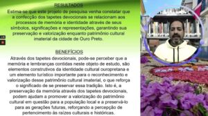 Immaterielles Kulturerbe als visuelle Darstellung in den devotionalen Teppichen von Ouro Preto - MG