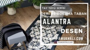 Alantra Design Leder und Baumwolle Rutschfester Waschbarer Kurzflor Teppich