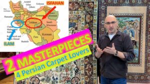 2 Seltene Persische Teppiche: Meisterwerke aus Isfahan und Ilam