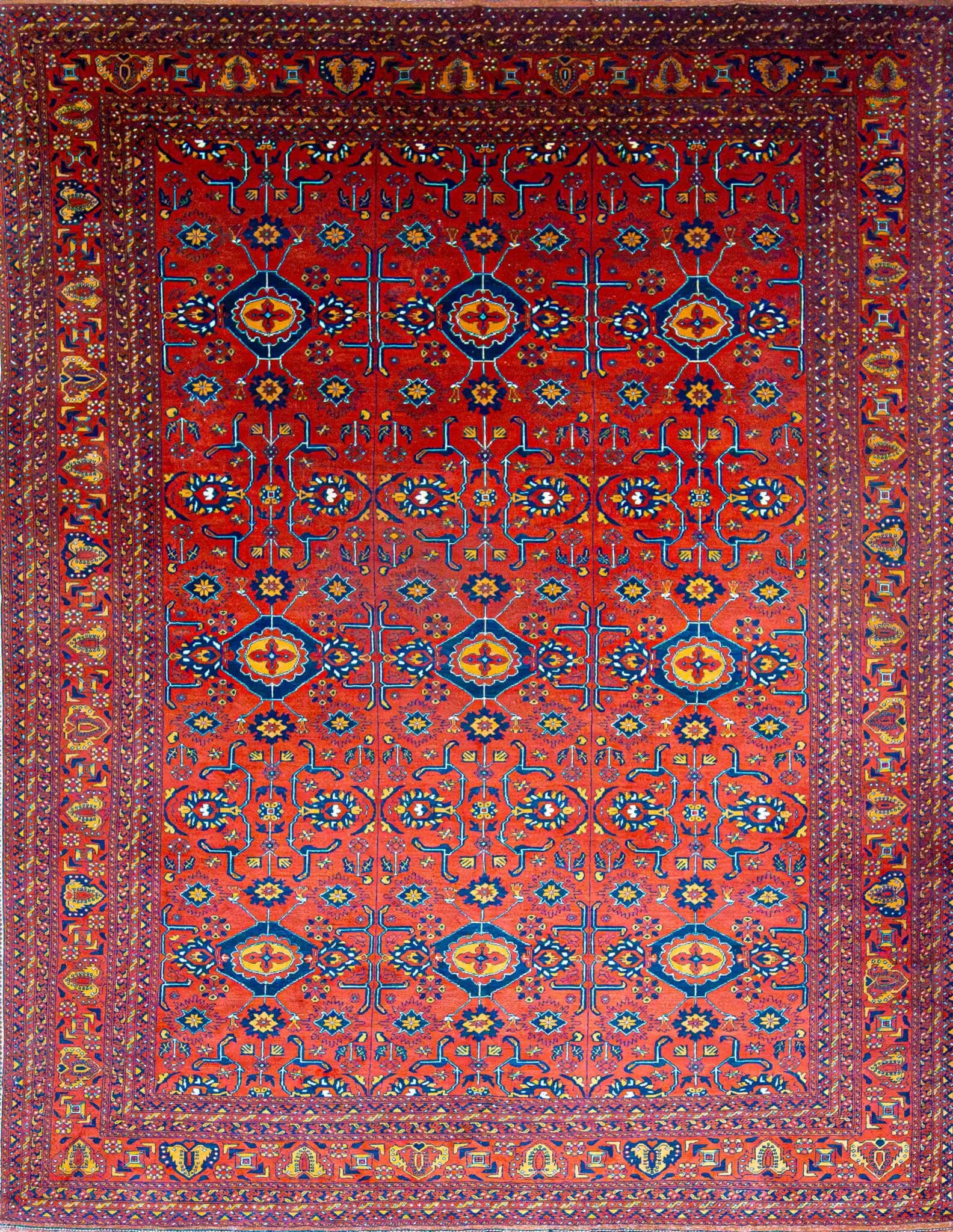 REDUZIERT 348×252 cm Handgeknüpfter Khal Mohammadi Shahbaff Afghan Orientteppich | 8,77 m² | 140.000 Knoten/m² | Schurwolle auf Ziegenwolle | Seltene Meisterqualität W1(#423)