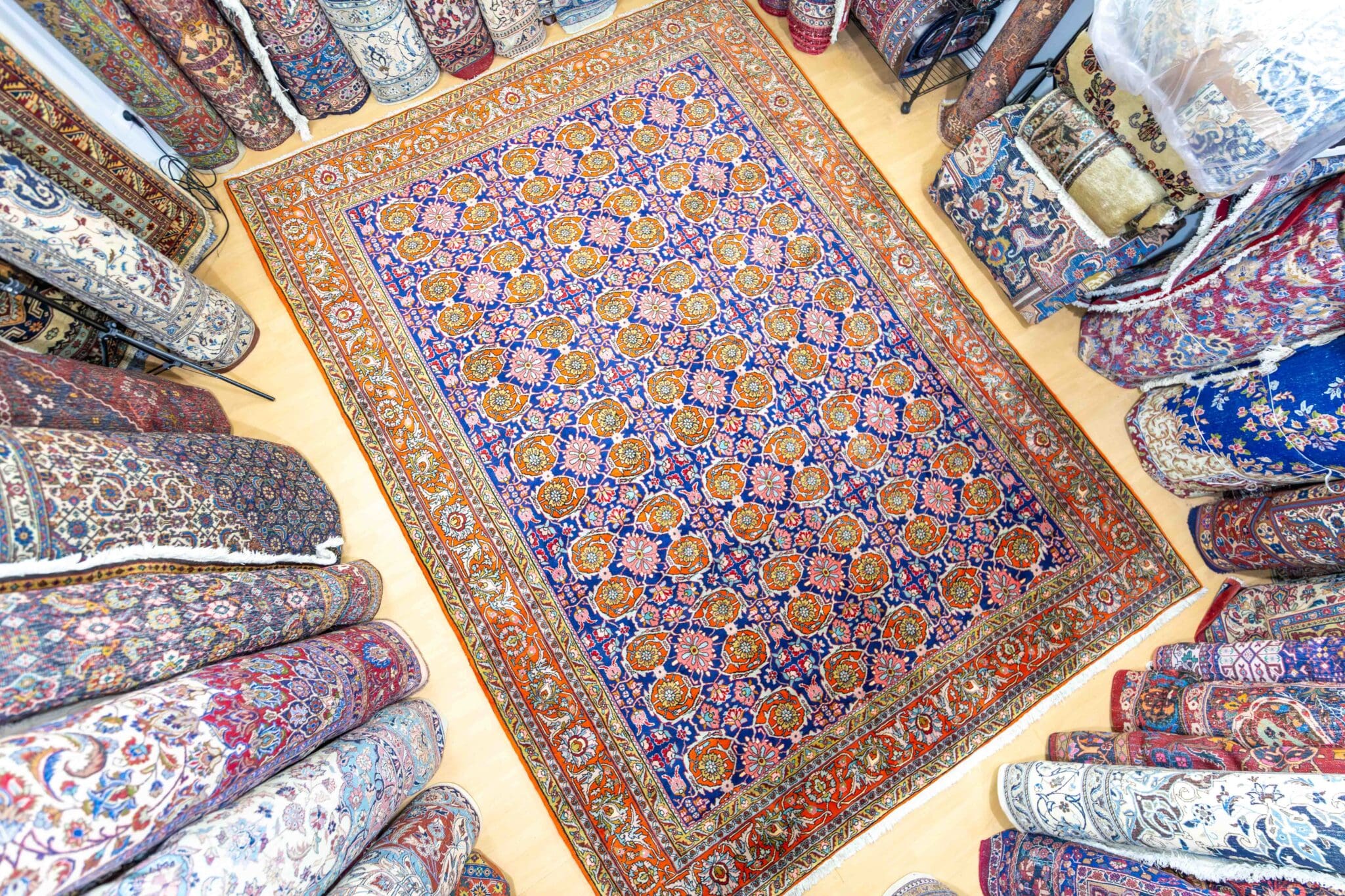 wie NEU 348 × 256 cm ORIGINAL Bijar Unikat Perserteppich Handgeknüpfter kurdisch-iranischer Bidjar W1(#429)