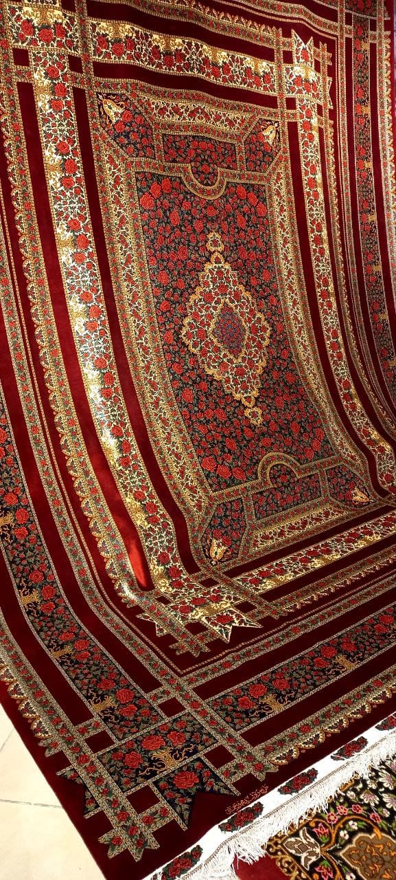 400×300 cm ORIGINAL Rahmani „Rose Signature – Icon der Kollektion“ | 12 m² | 70 Raj | 14.376.600 Knoten | Meisterwerk – Seide auf Seide | Extrem hohe Arbeitsstunden über Jahre