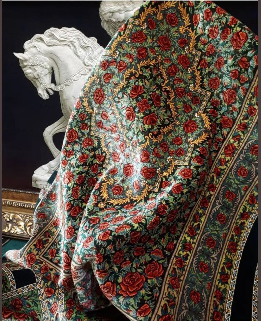 Rahmani Rose Ghom Qom Seidenteppich 62 Qom Siedenteppich Rahmani Rose Carpet