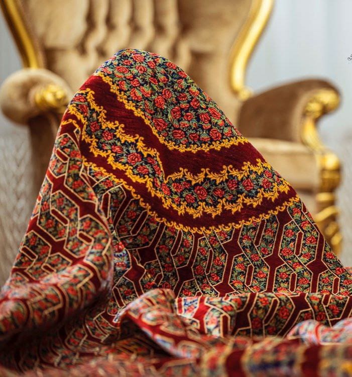 Rahmani Rose Ghom Qom Seidenteppich 68 Qom Siedenteppich Rahmani Rose Carpet