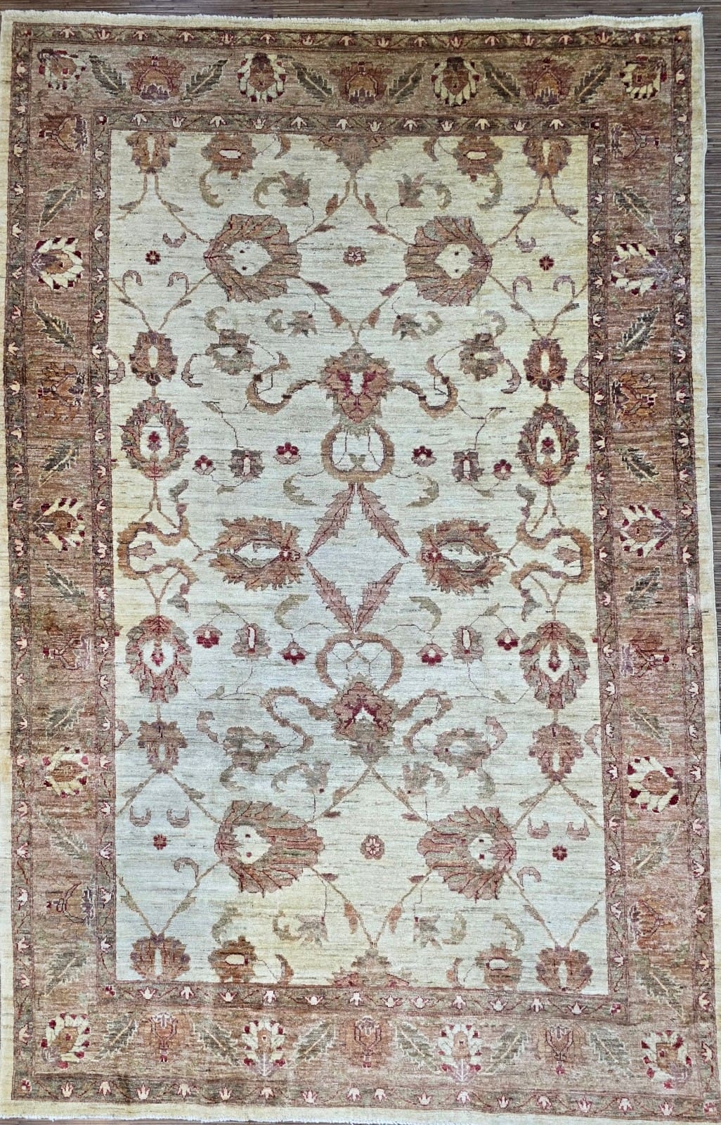 Orientteppich Ziegler 276 x 179 cm Schurwolle handgeknüpft beige