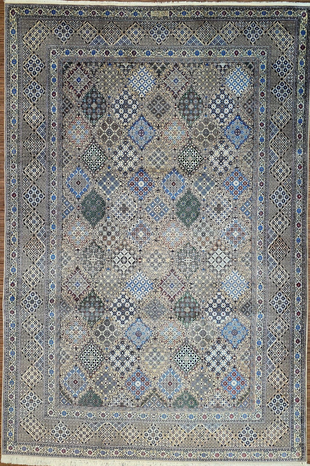 Persischer Nain 305 x 202 cm Korkwolle handgeknüpft hochwertig