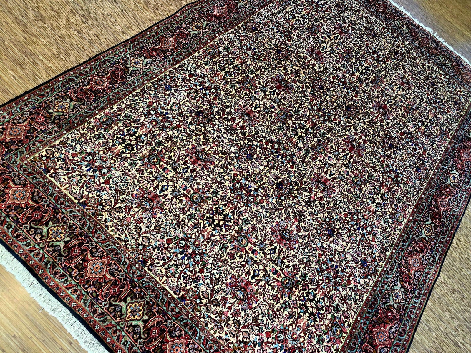 Persischer Bidjar 299 x 202 cm Schurwolle handgeknüpft beige