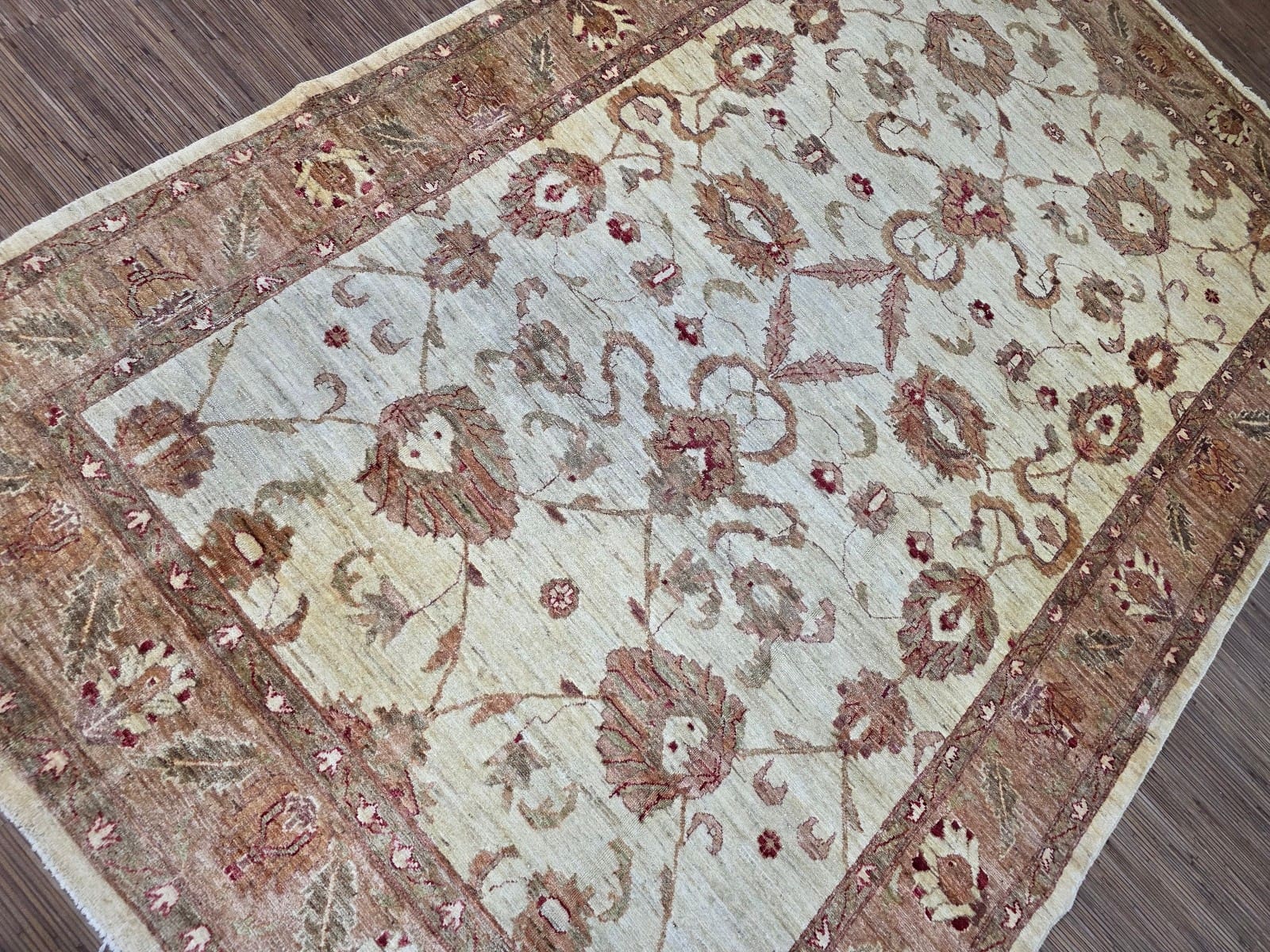 Orientteppich Ziegler 276 x 179 cm Schurwolle handgeknüpft beige