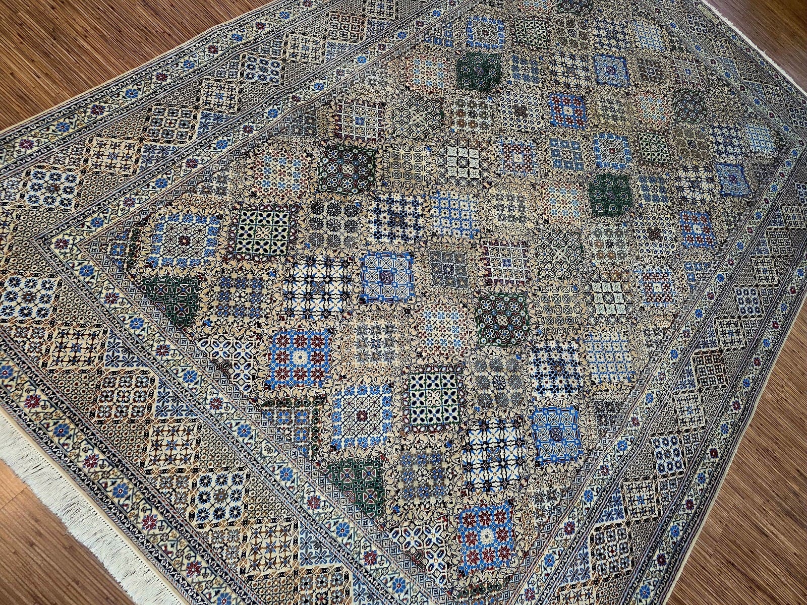Persischer Nain 305 x 202 cm Korkwolle handgeknüpft hochwertig