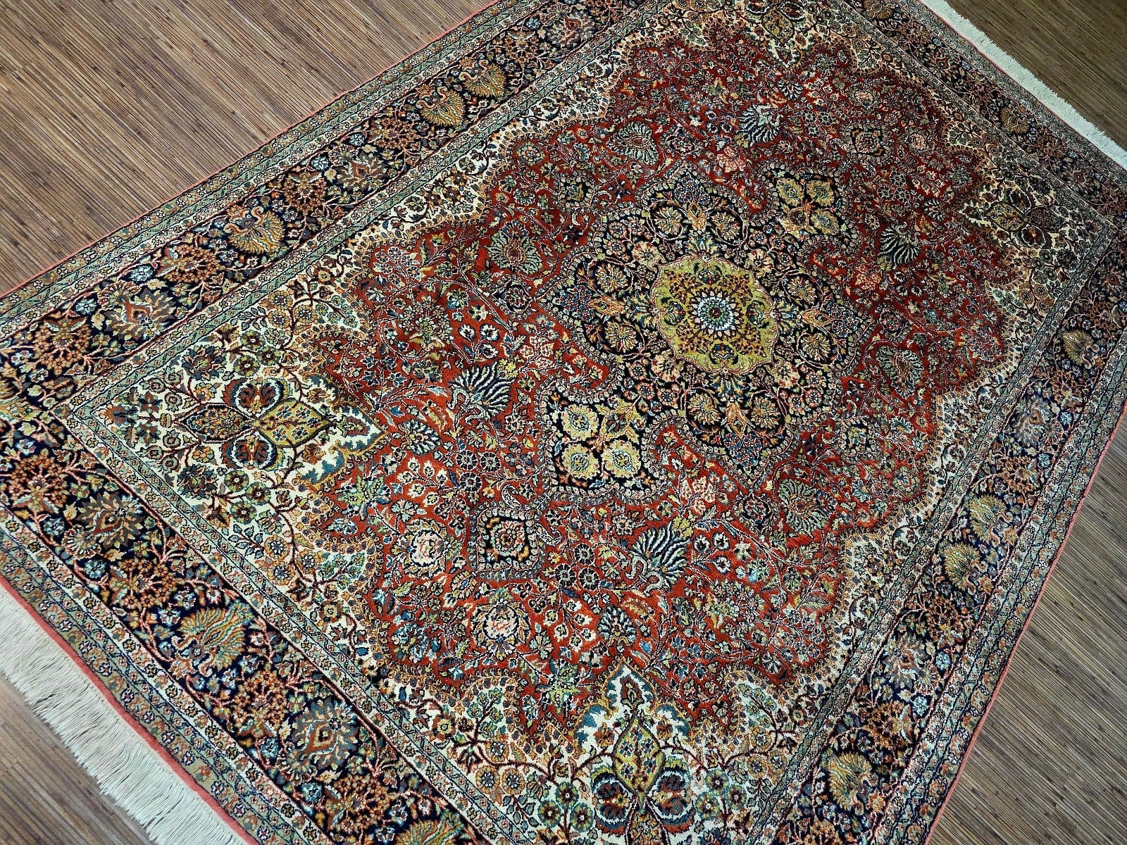 Orientteppich Ghom 267 x 180 cm Seide handgeknüpft wunderschön