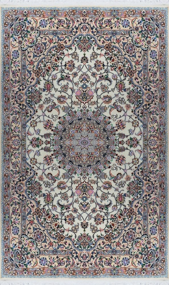 Perserteppich Nain 9La 165 x 250 cm Schurwolle & Seide handgeknüpft elegant