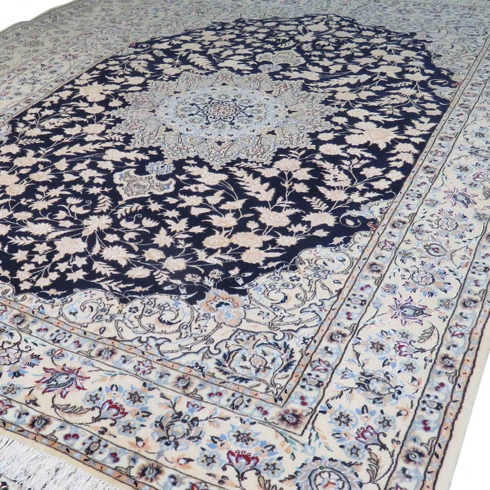 Perserteppich Nain 6La 56Raj 250 x 170 cm Seide & Wolle handgeknüpft H1
