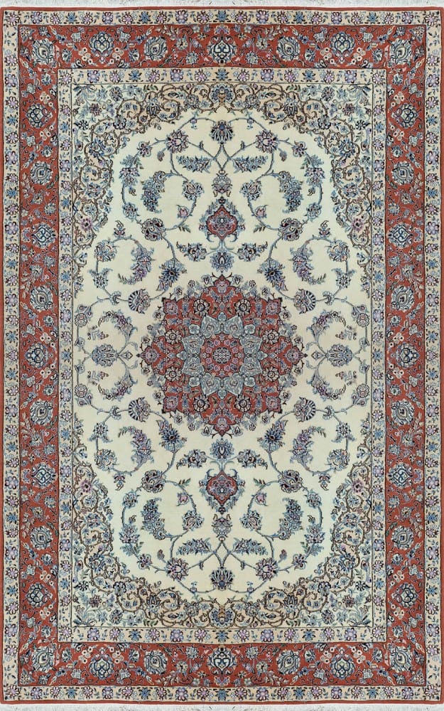 Perserteppich Nain 9La 306 x 206 cm Schurwolle & Seide handgeknüpft