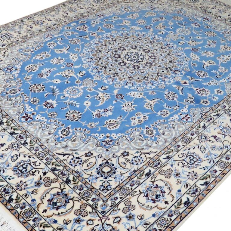 Perserteppich Nain 6La 205 x 160 cm Seide & Wolle handgeknüpft