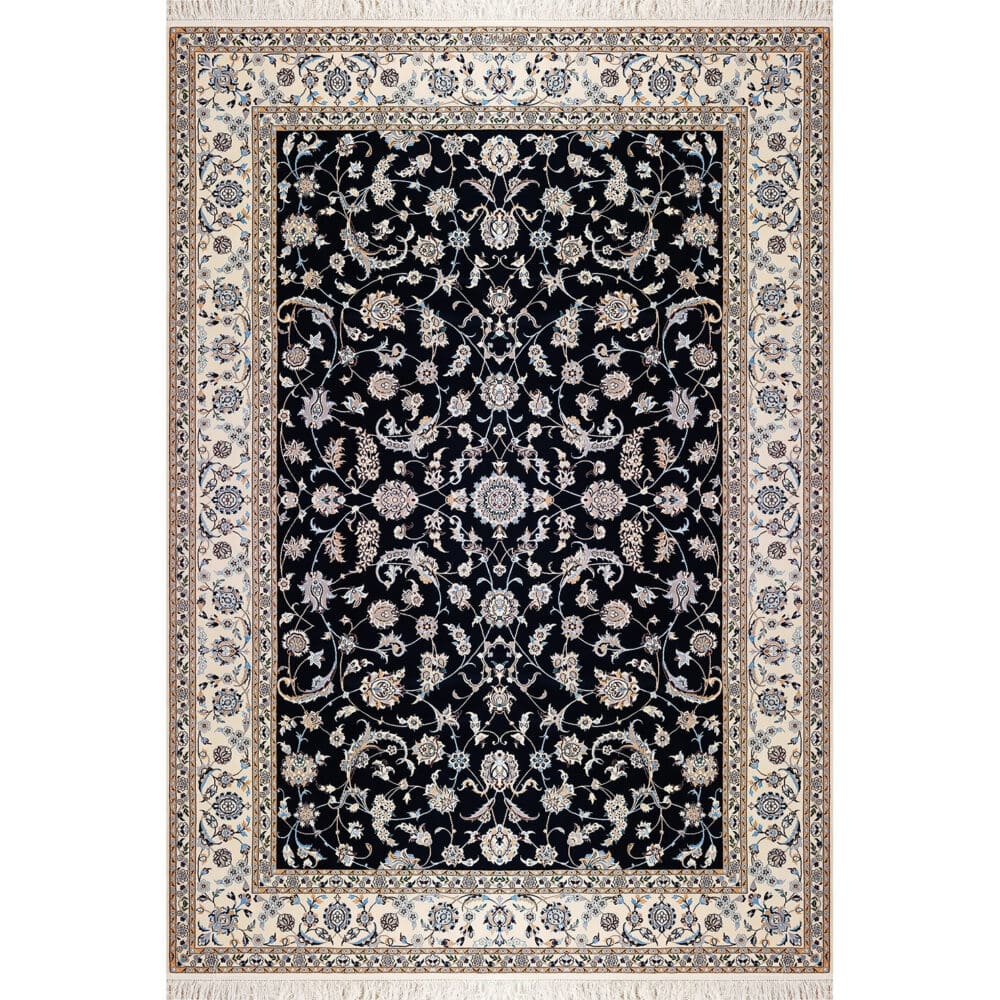 Perserteppich Nain 6La 60 Raj 205 x 300 cm Schurwolle & Seide Habibian signiert handgeknüpft
