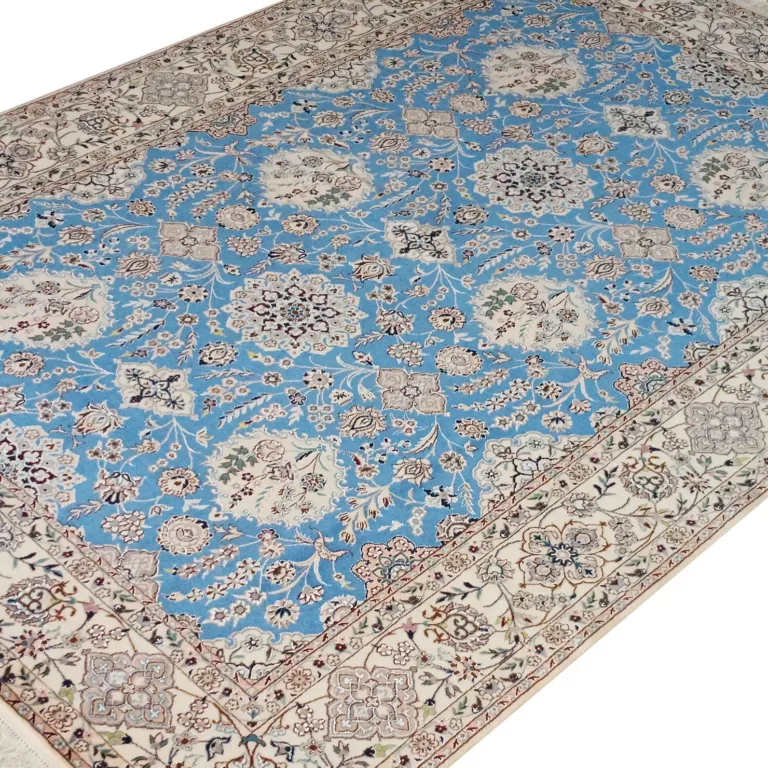 Perserteppich Nain 6La 170 x 245 cm Wolle & Seide handgeknüpft Habibian signiert