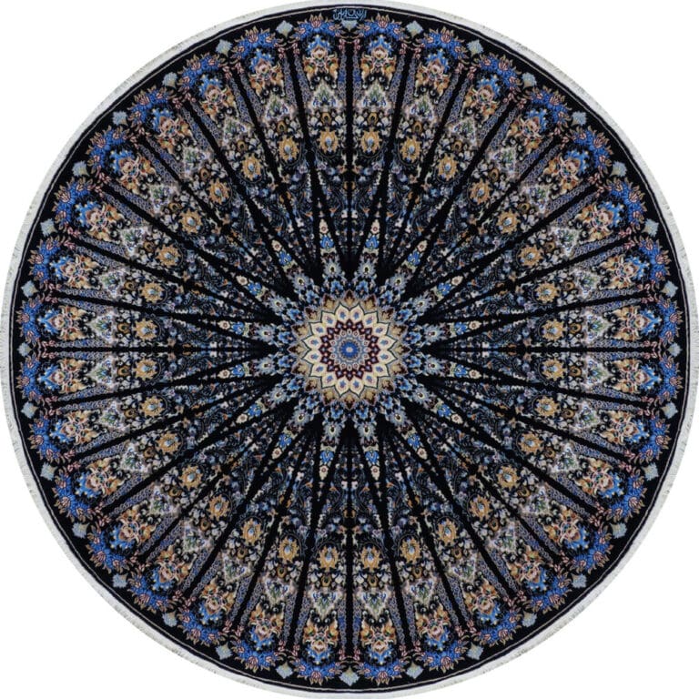 Perserteppich Nain 200 x 200 cm 6La 56Raj Korkwolle & Seide handgeknüpft Habibian signiert