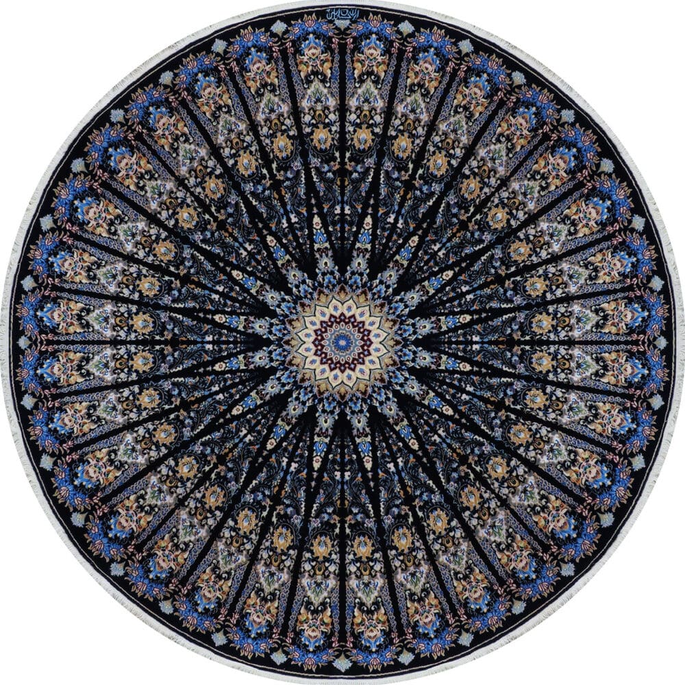 Perserteppich Nain 200 x 200 cm 6La 56Raj Korkwolle & Seide handgeknüpft Habibian signiert H1