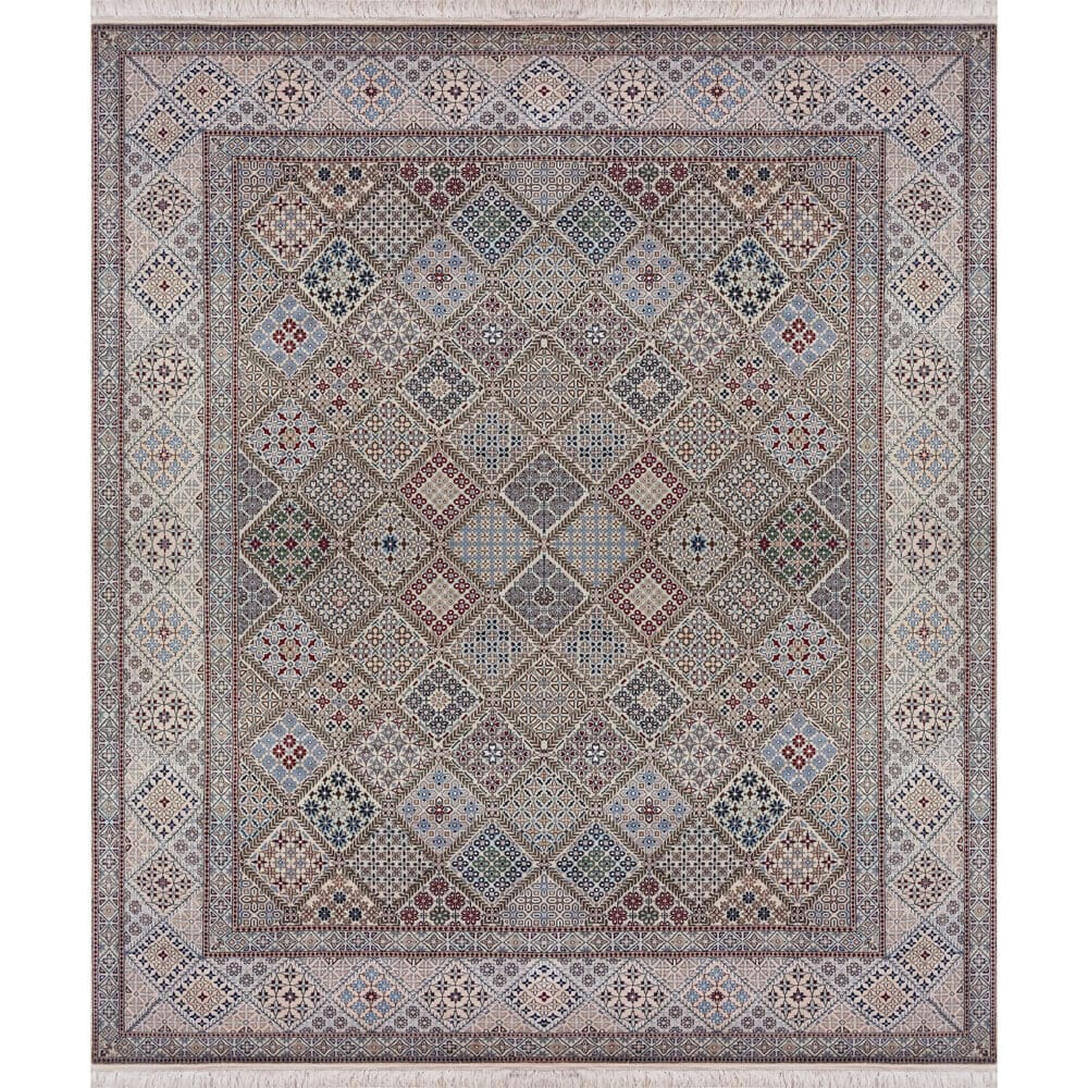Perserteppich Nain 6 La 56Raj 250 x 300 cm Schurwolle & Seide handgeknüpft Habibian signiert H1