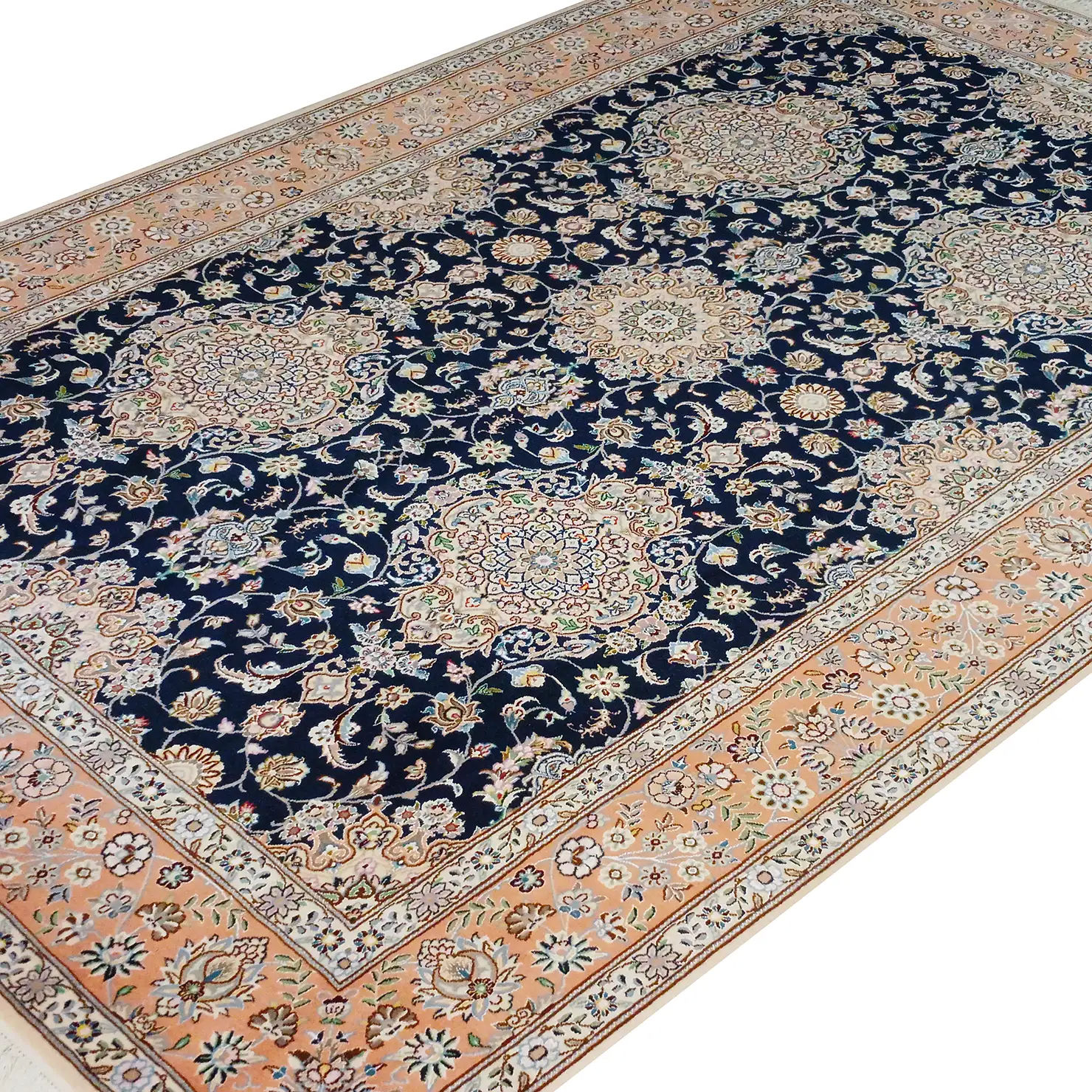 Perserteppich Nain 9La 205 x 310 cm Wolle & Seide handgeknüpft