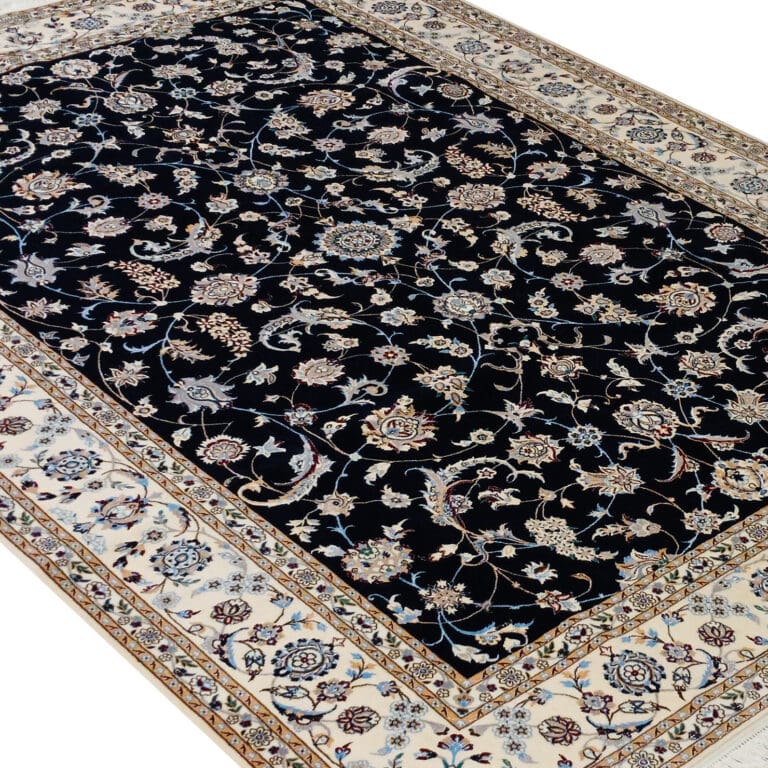 Perserteppich Nain 6La 60 Raj 205 x 300 cm Schurwolle & Seide Habibian signiert handgeknüpft
